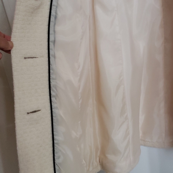 American Rag Cie Ivory Long Coat Size Small - Picture 8 of 12